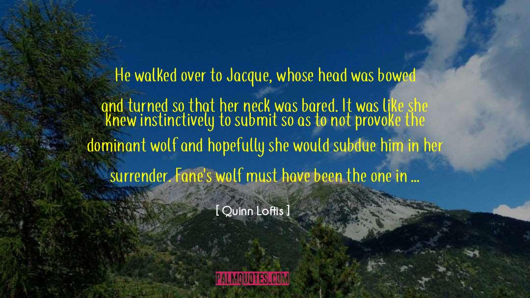 Quinn Loftis Quotes: He walked over to Jacque,