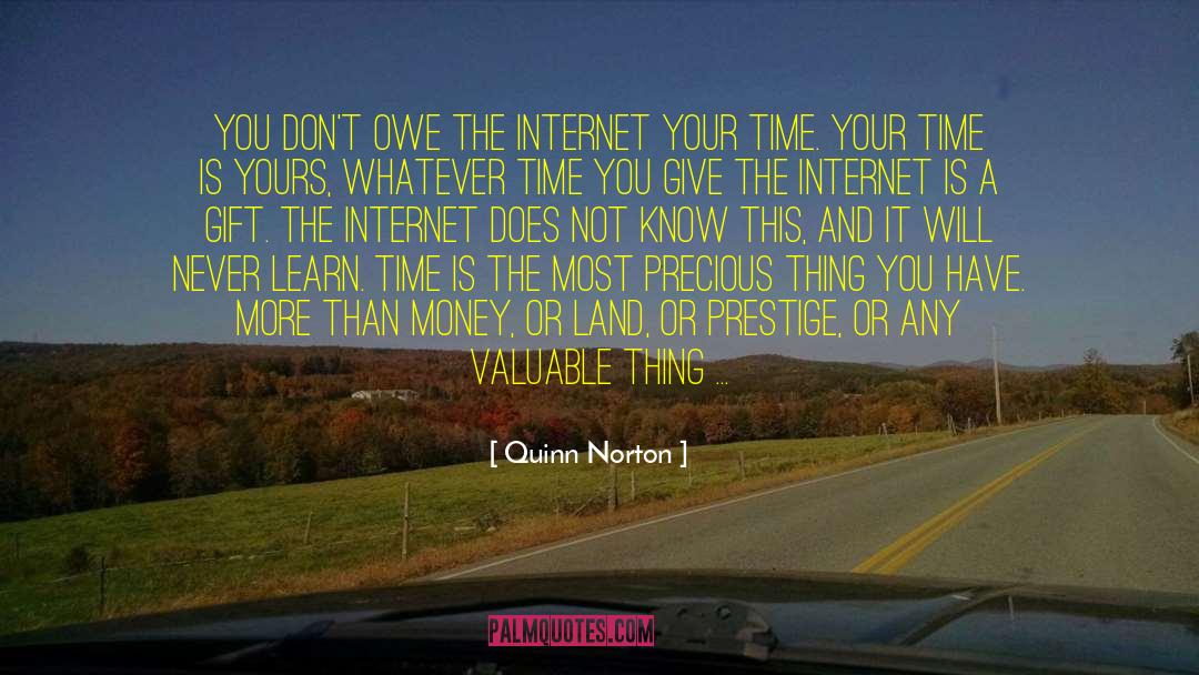 Quinn Norton Quotes: You don't owe the internet