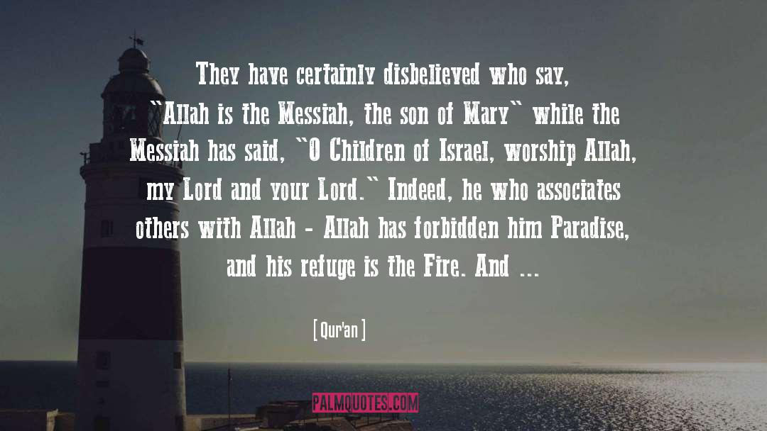 Quran Quotes: They have certainly disbelieved who