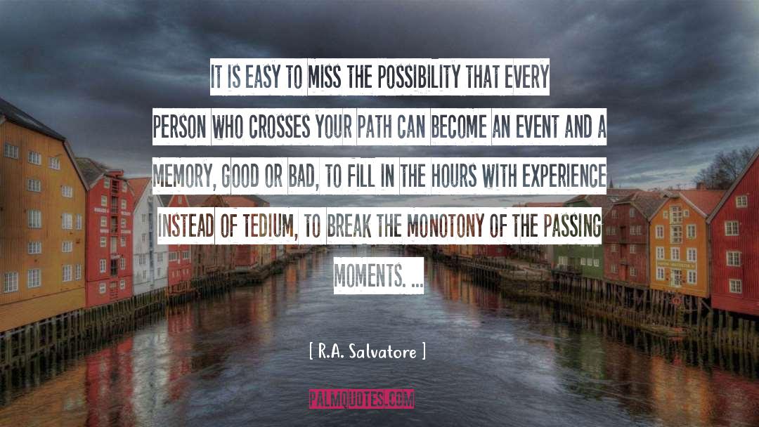 R.A. Salvatore Quotes: It is easy to miss