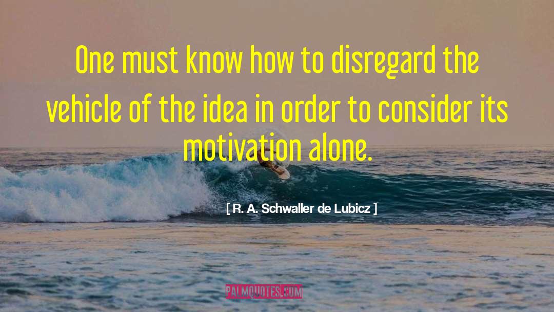 R. A. Schwaller De Lubicz Quotes: One must know how to
