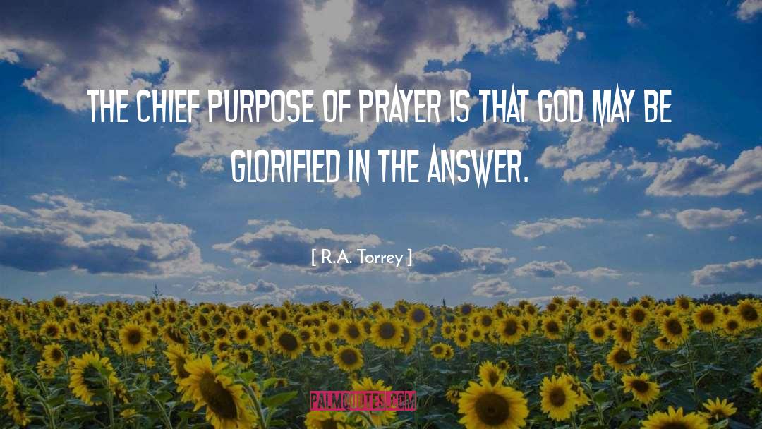 R.A. Torrey Quotes: The chief purpose of prayer