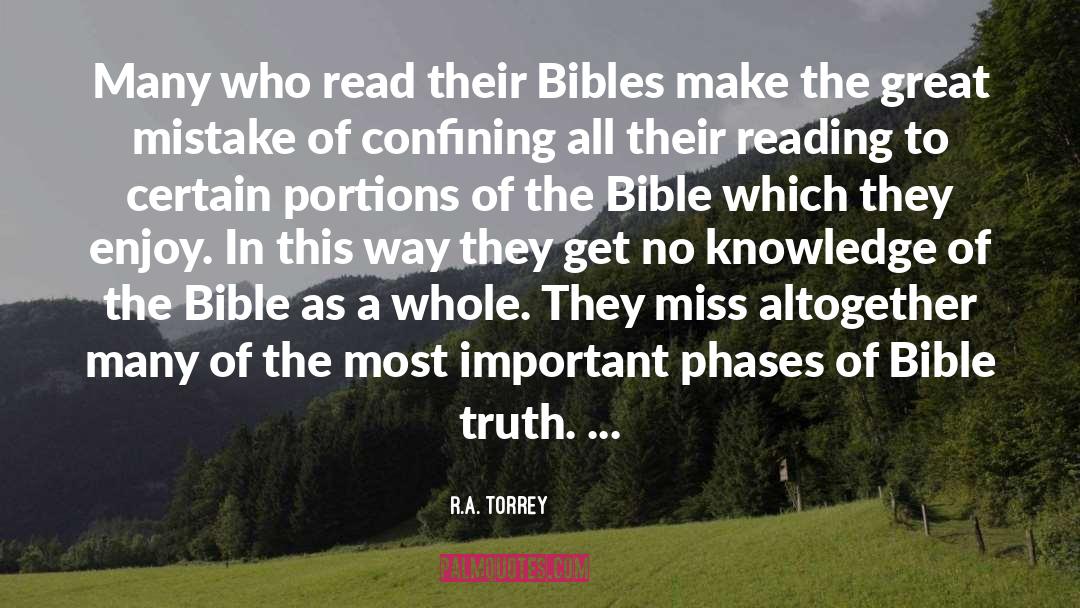 R.A. Torrey Quotes: Many who read their Bibles