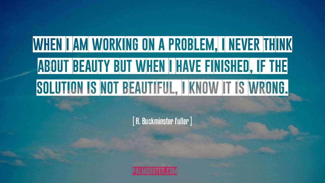 R. Buckminster Fuller Quotes: When I am working on