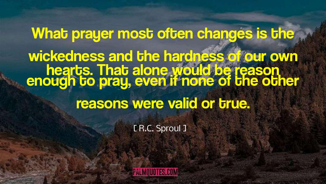 R.C. Sproul Quotes: What prayer most often changes