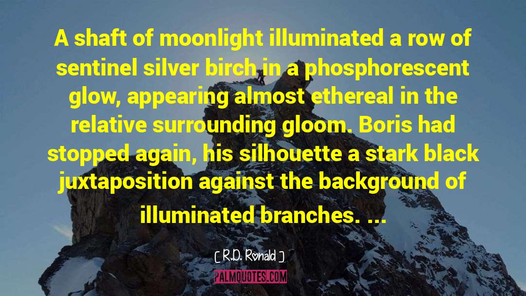 R.D. Ronald Quotes: A shaft of moonlight illuminated