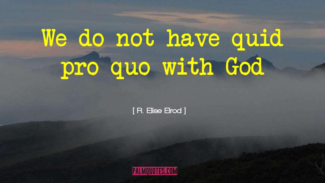 R. Elise Elrod Quotes: We do not have quid