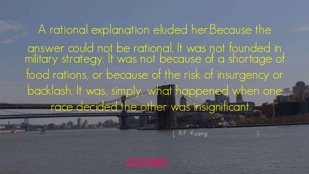 R.F. Kuang Quotes: A rational explanation eluded her.<br