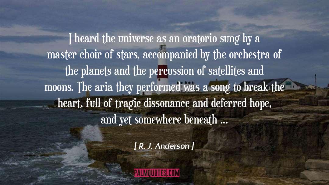 R.J. Anderson Quotes: I heard the universe as