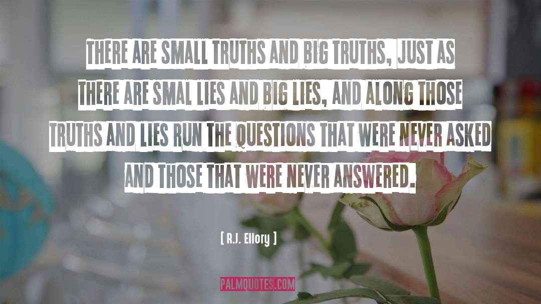 R.J. Ellory Quotes: There are small truths and