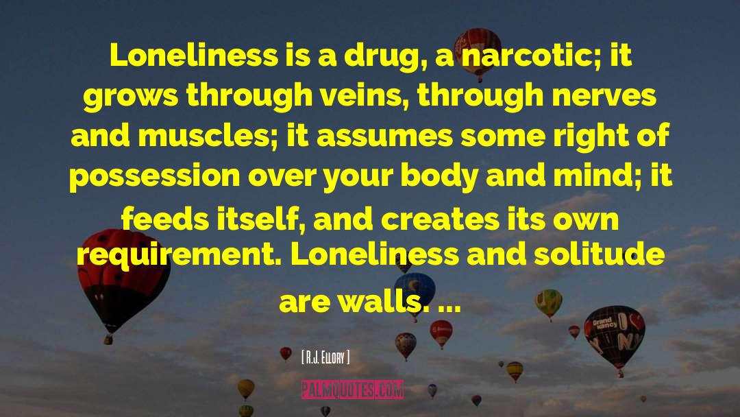 R.J. Ellory Quotes: Loneliness is a drug, a