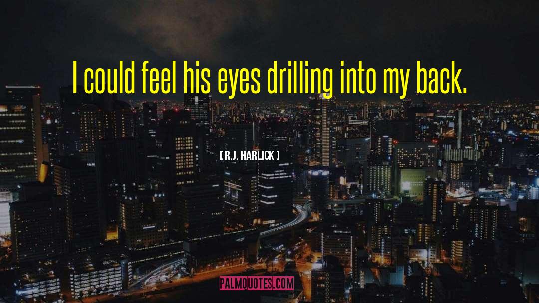 R.J. Harlick Quotes: I could feel his eyes