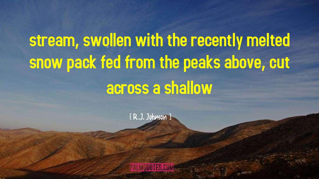 R.J. Johnson Quotes: stream, swollen with the recently