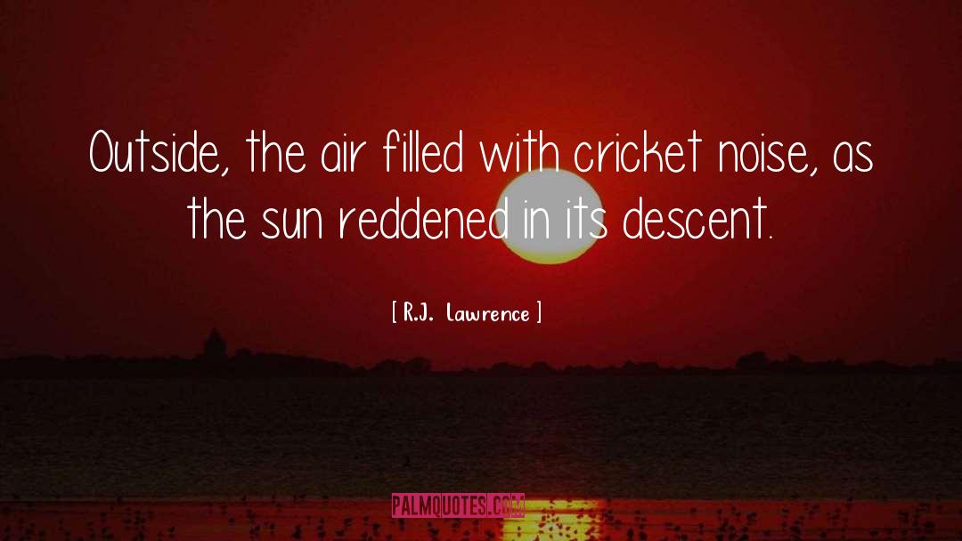 R.J.  Lawrence Quotes: Outside, the air filled with