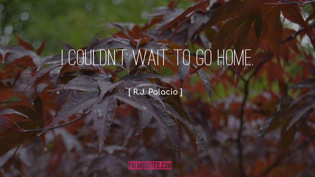 R.J. Palacio Quotes: I couldn't wait to go