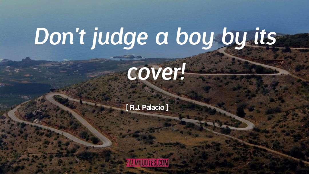 R.J. Palacio Quotes: Don't judge a boy by
