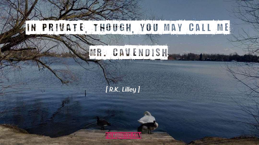 R.K. Lilley Quotes: In private, though, you may