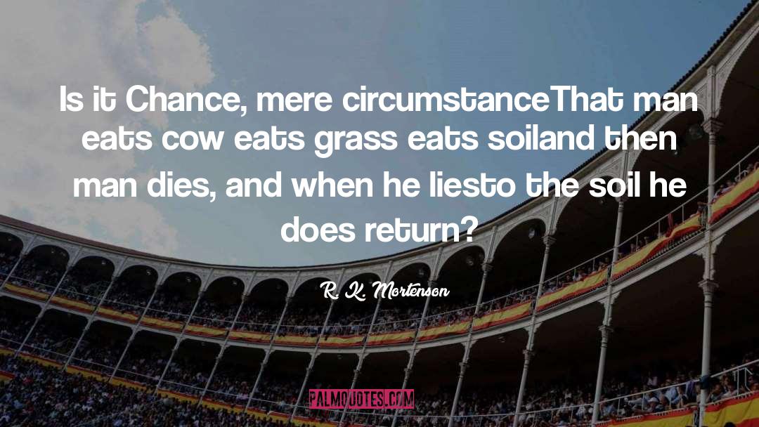 R. K. Mortenson Quotes: Is it Chance, mere circumstance<br