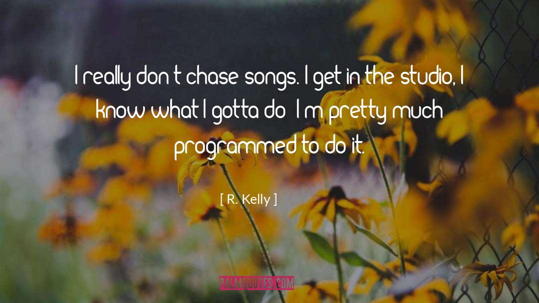 R. Kelly Quotes: I really don't chase songs.