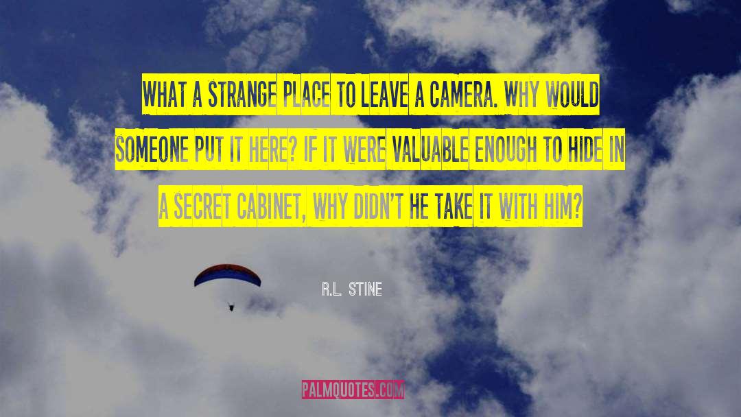 R.L. Stine Quotes: What a strange place to