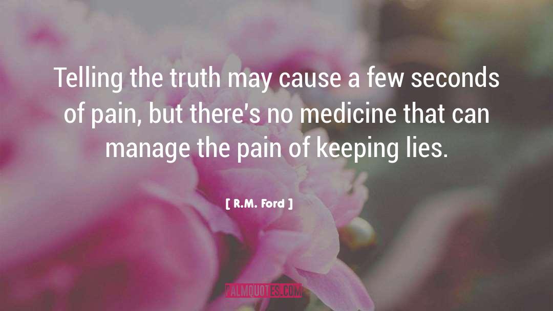 R.M. Ford Quotes: Telling the truth may cause