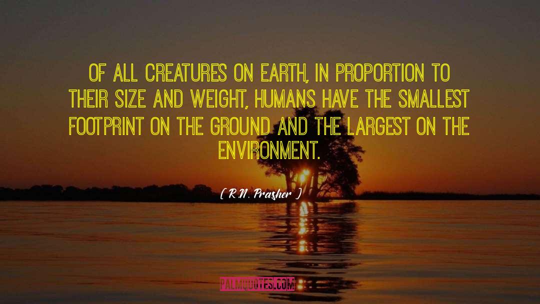 R.N. Prasher Quotes: Of all creatures on earth,