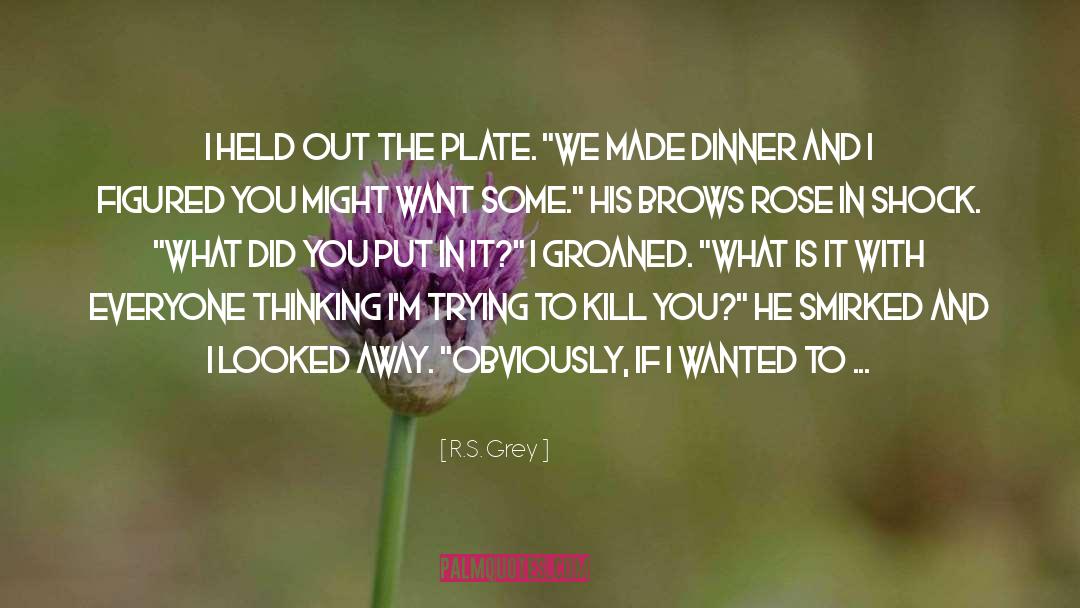R.S. Grey Quotes: I held out the plate.