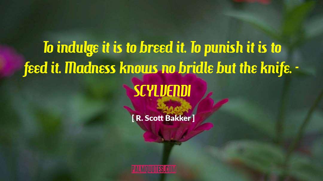 R. Scott Bakker Quotes: To indulge it is to