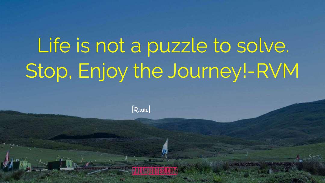 R.v.m. Quotes: Life is not a puzzle