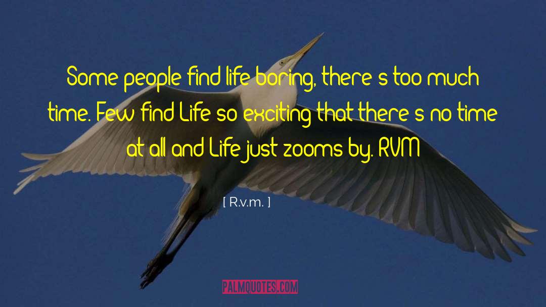R.v.m. Quotes: Some people find life boring,