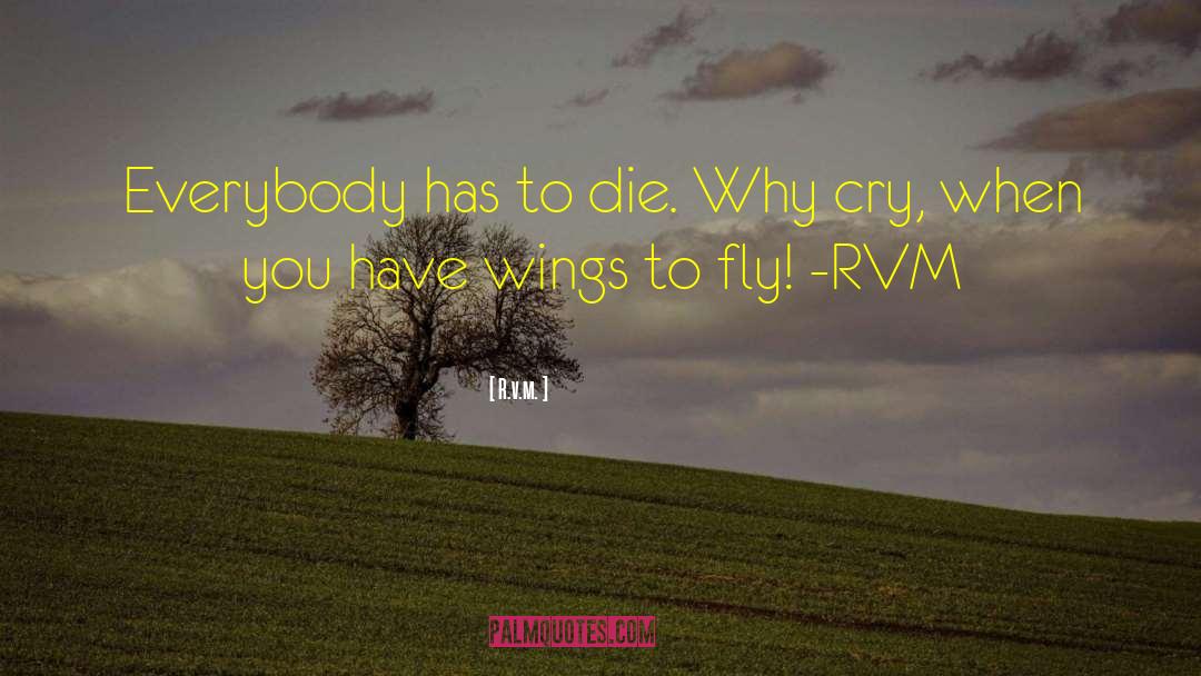 R.v.m. Quotes: Everybody has to die. Why