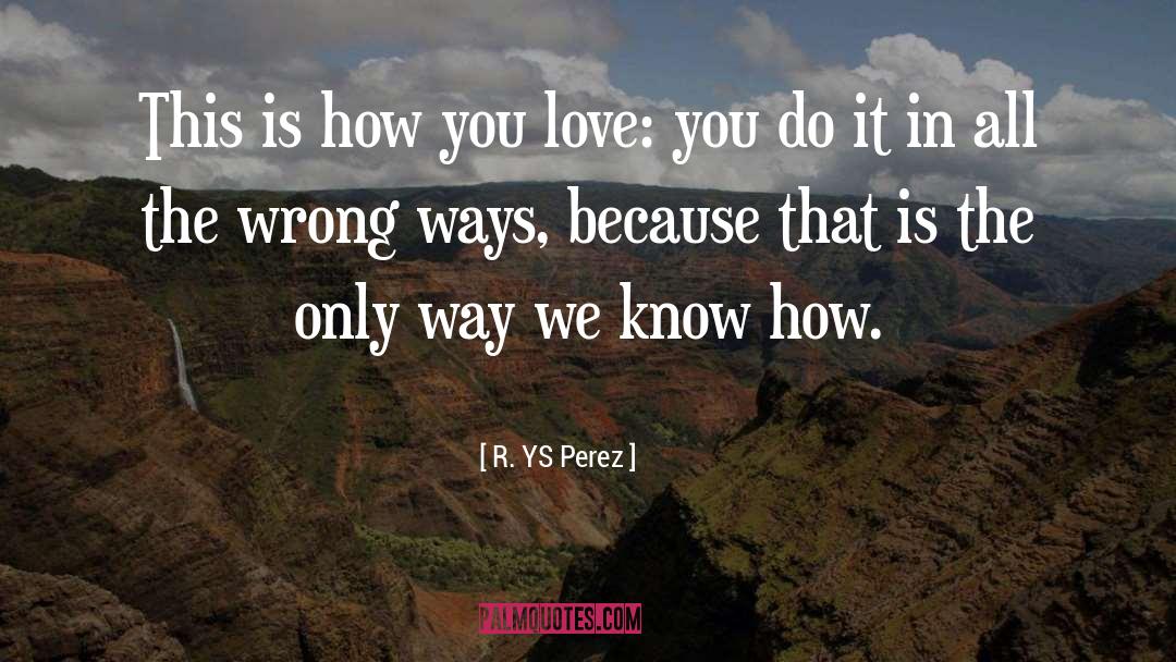 R. YS Perez Quotes: This is how you love: