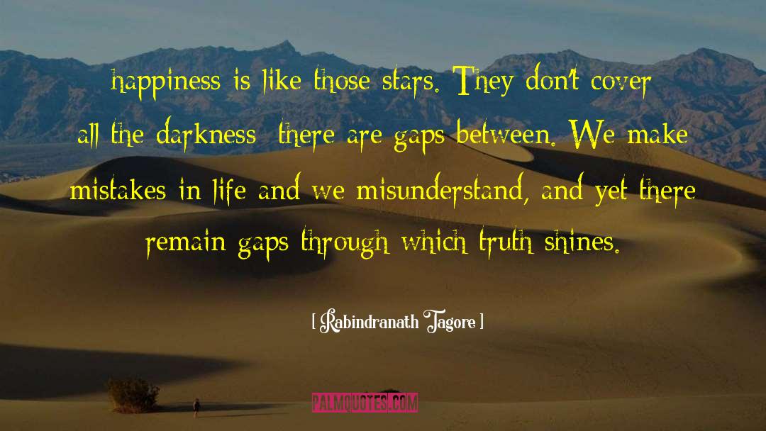 Rabindranath Tagore Quotes: happiness is like those stars.