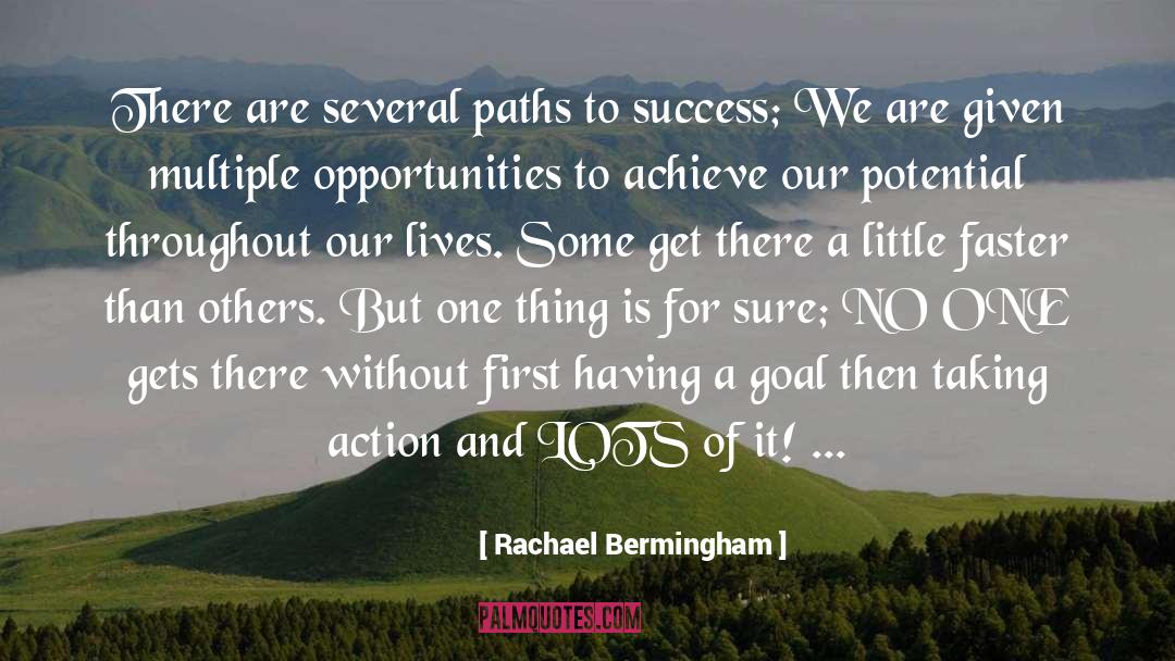 Rachael Bermingham Quotes: There are several paths to