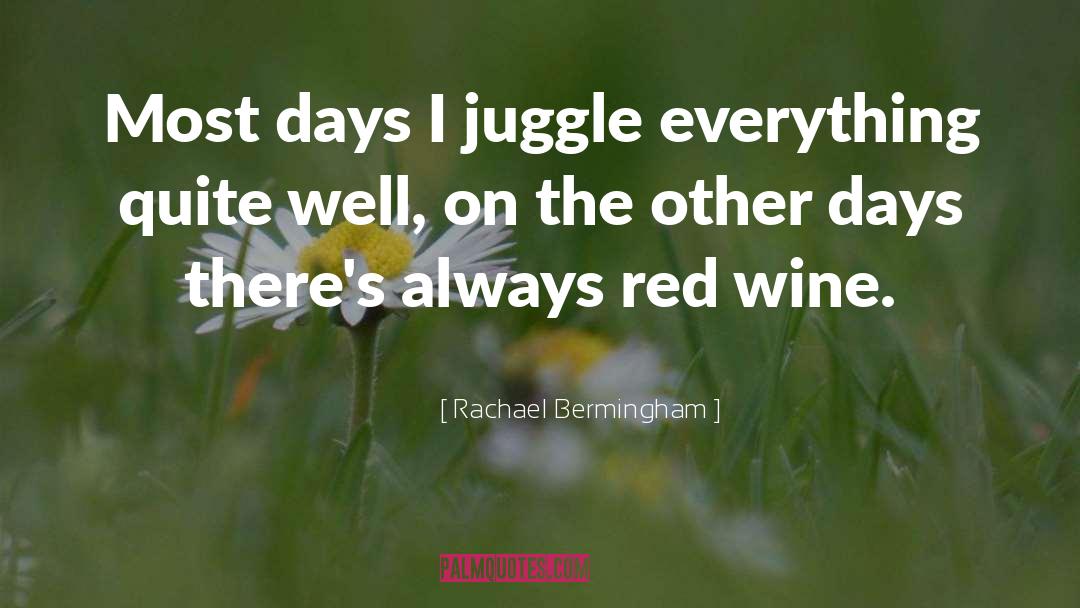 Rachael Bermingham Quotes: Most days I juggle everything