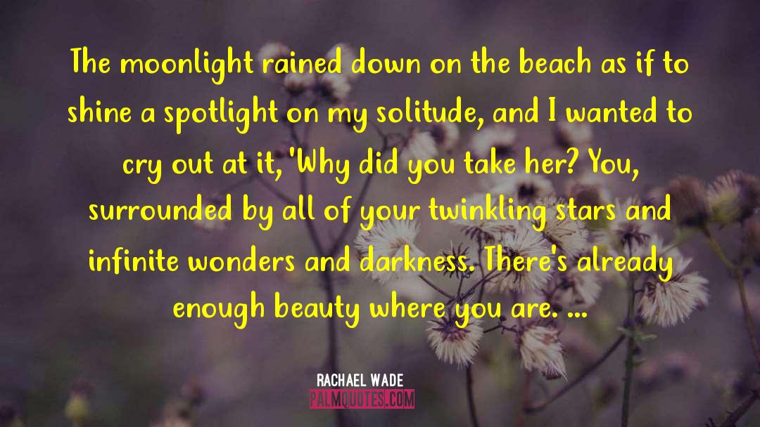 Rachael Wade Quotes: The moonlight rained down on