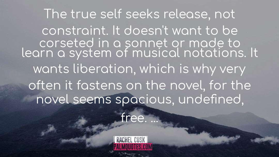 Rachel Cusk Quotes: The true self seeks release,