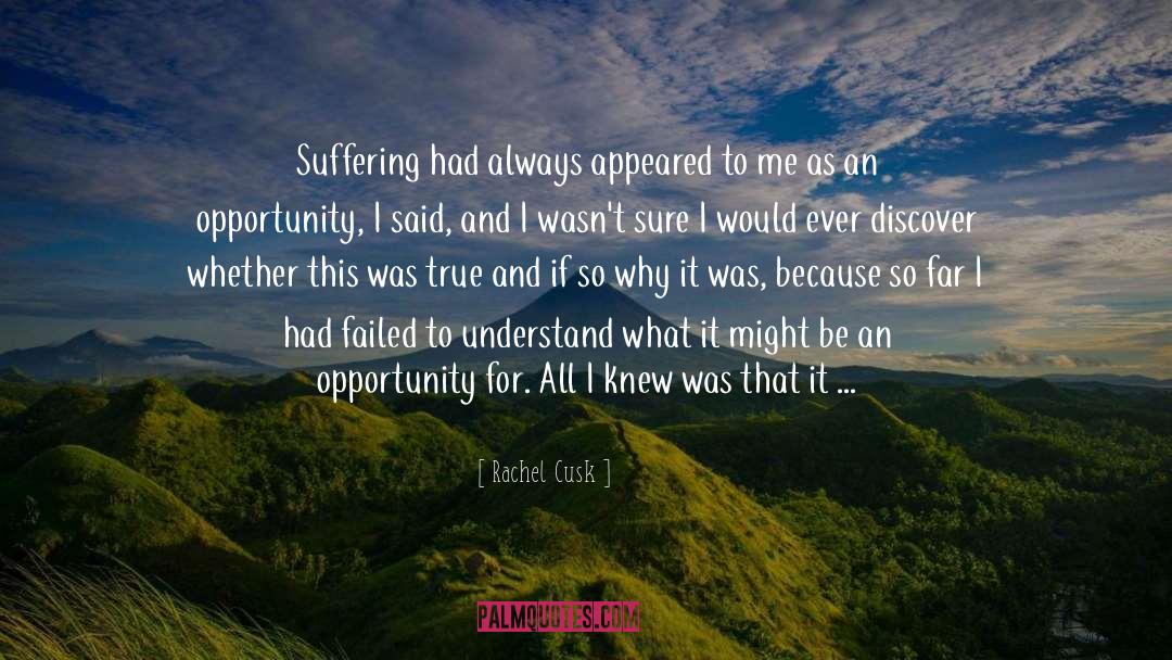 Rachel Cusk Quotes: Suffering had always appeared to