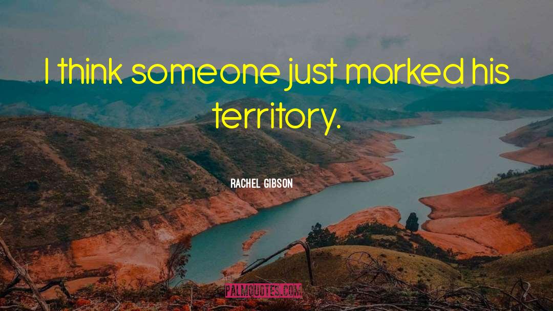 Rachel Gibson Quotes: I think someone just marked
