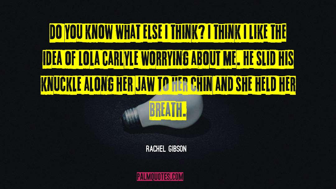 Rachel Gibson Quotes: Do you know what else