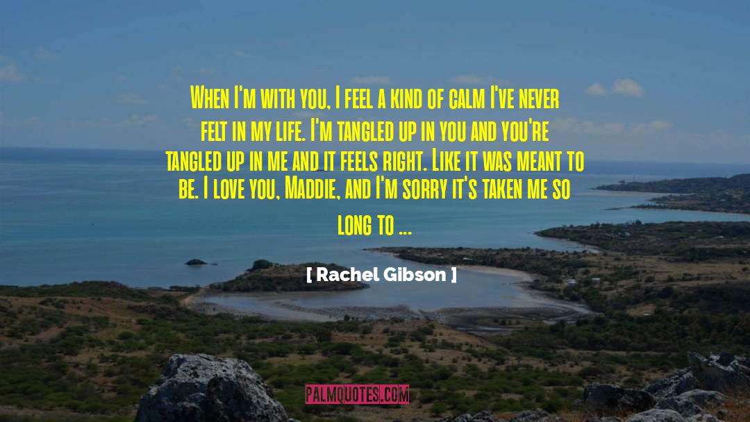 Rachel Gibson Quotes: When I'm with you, I