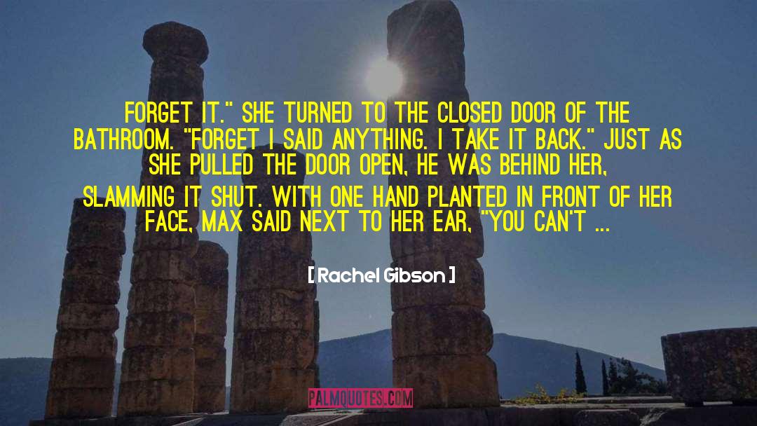 Rachel Gibson Quotes: Forget it.