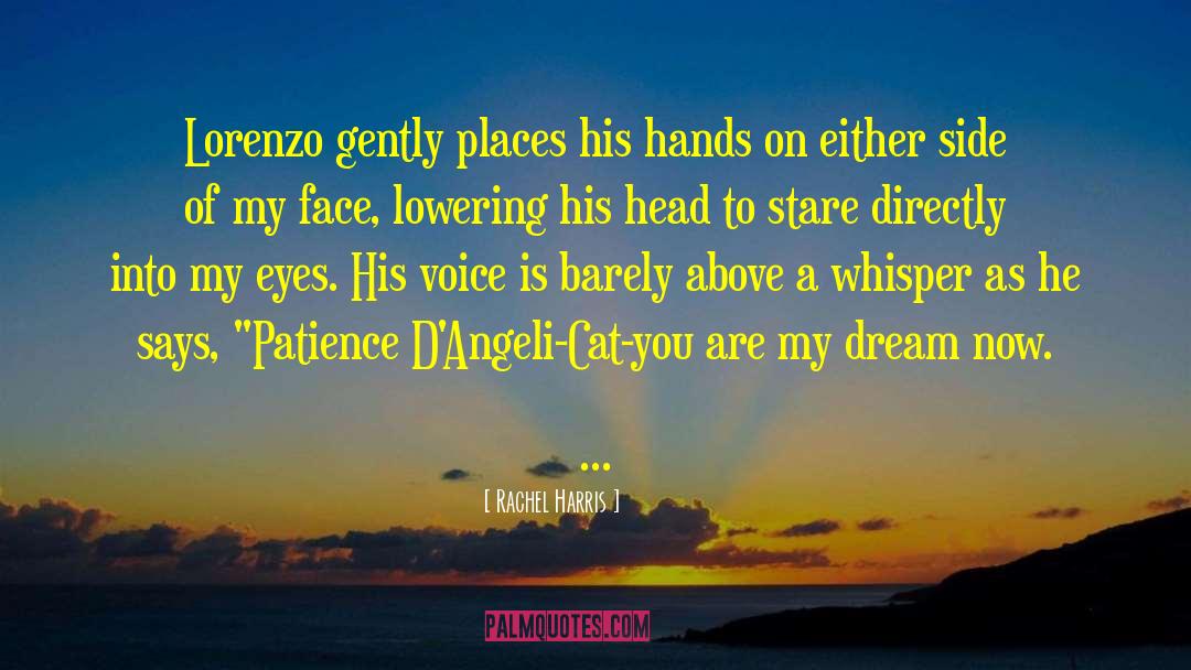 Rachel Harris Quotes: Lorenzo gently places his hands