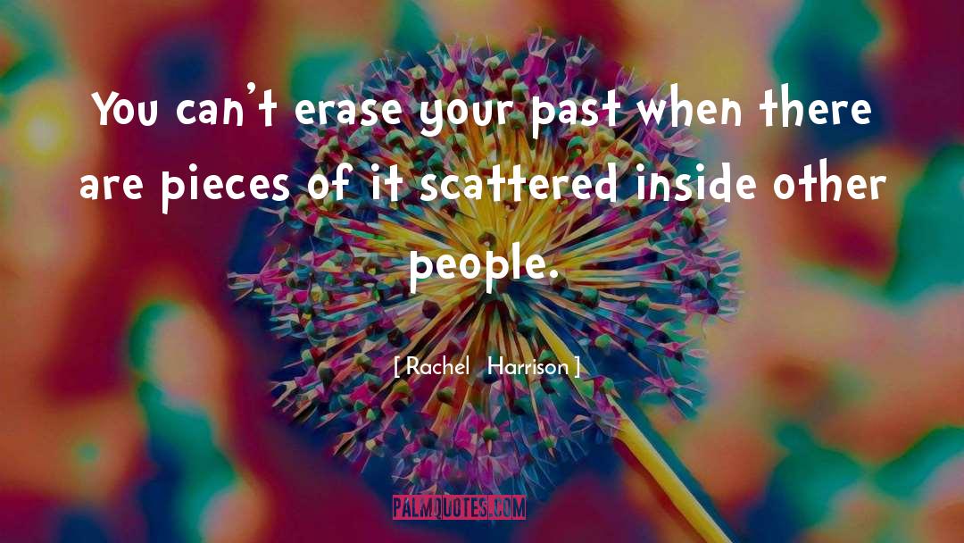 Rachel   Harrison Quotes: You can't erase your past