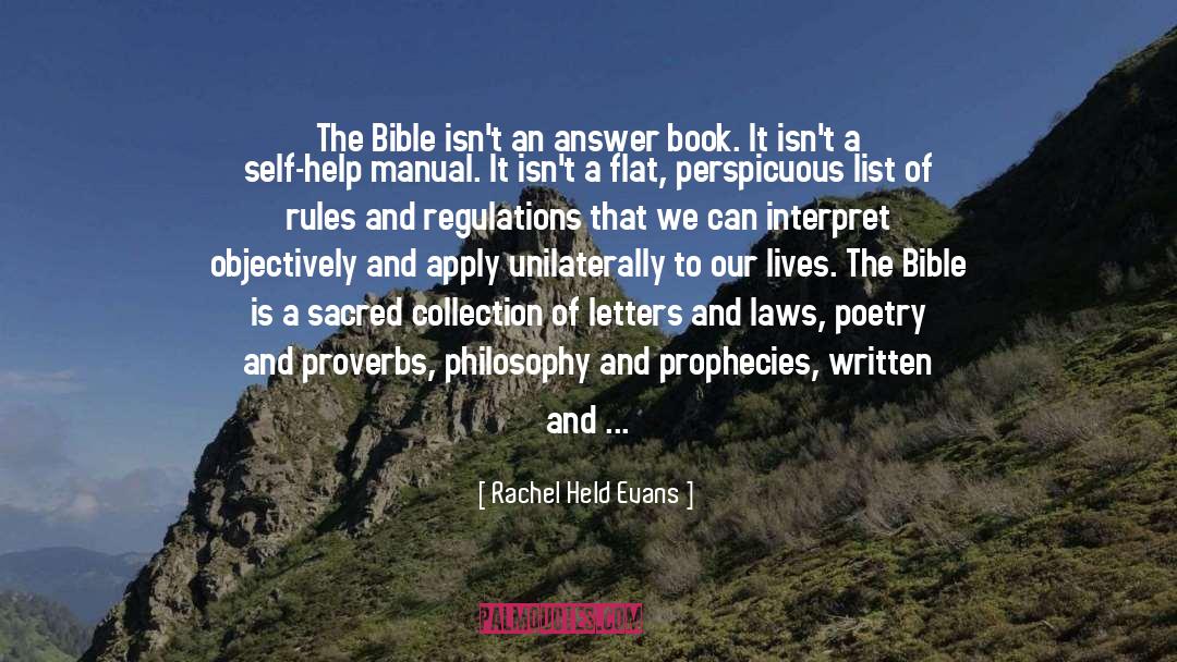 Rachel Held Evans Quotes: The Bible isn't an answer