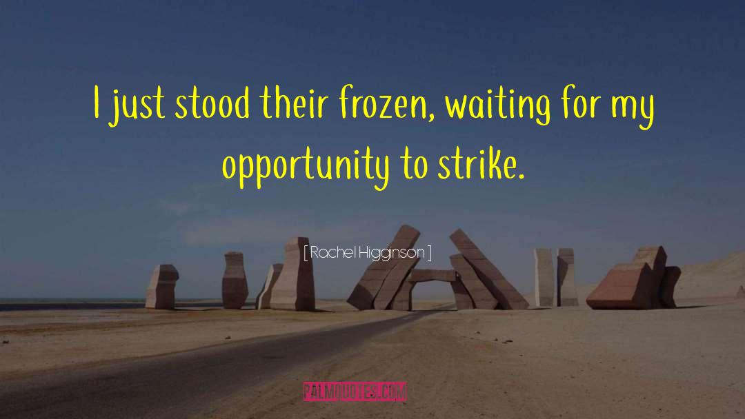 Rachel Higginson Quotes: I just stood their frozen,