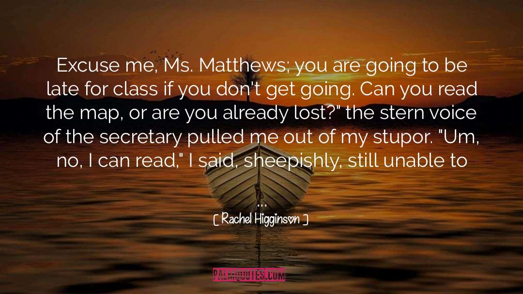 Rachel Higginson Quotes: Excuse me, Ms. Matthews; you