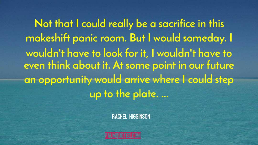 Rachel Higginson Quotes: Not that I could really