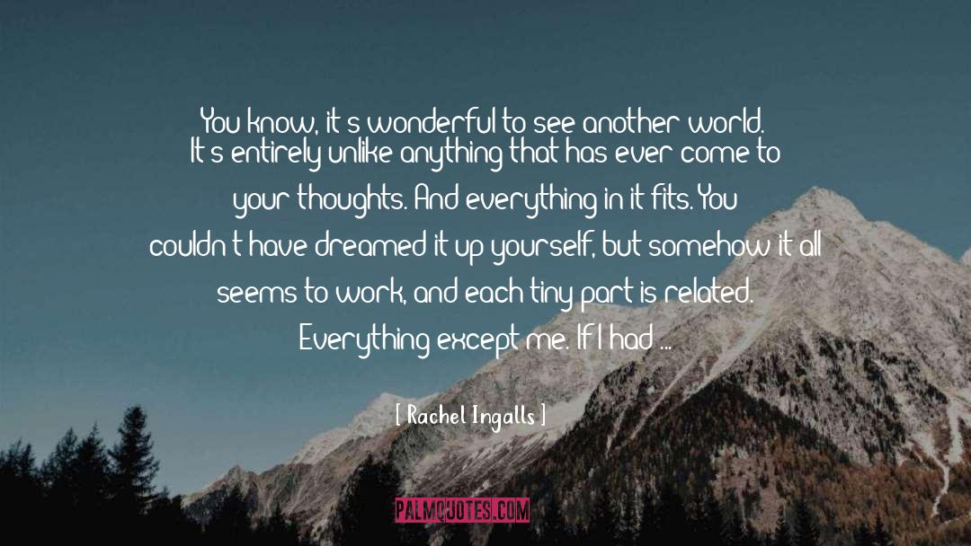 Rachel Ingalls Quotes: You know, it's wonderful to