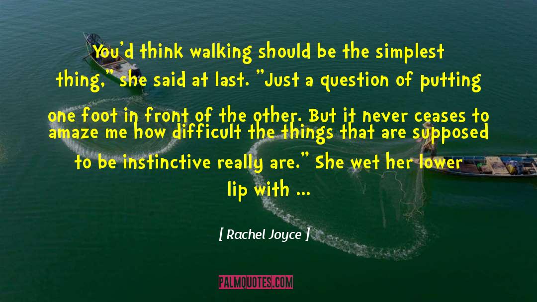 Rachel Joyce Quotes: You'd think walking should be